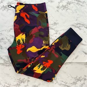 Polo Ralph Lauren Pony Camo All Over Print Spectre Knit Jogger Pants Size Large